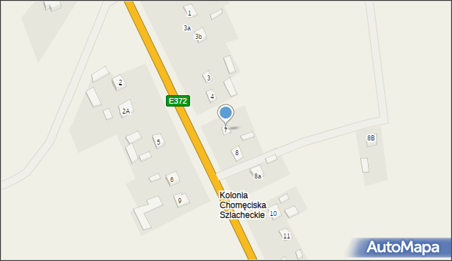 Chomęciska Małe, Chomęciska Małe, 7, mapa Chomęciska Małe