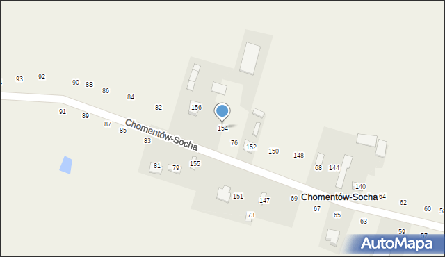 Chomentów-Socha, Chomentów-Socha, 154, mapa Chomentów-Socha
