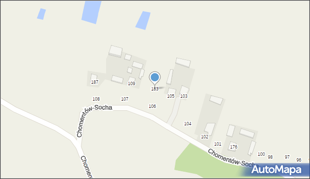 Chomentów-Socha, Chomentów-Socha, 183, mapa Chomentów-Socha