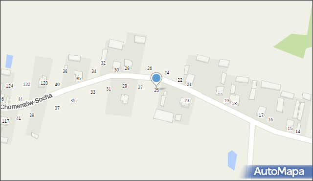 Chomentów-Socha, Chomentów-Socha, 25, mapa Chomentów-Socha