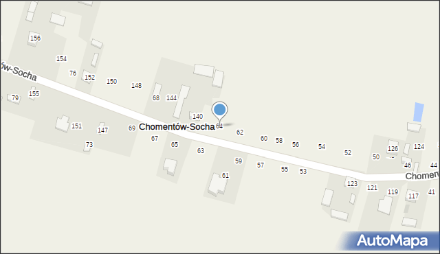 Chomentów-Socha, Chomentów-Socha, 64, mapa Chomentów-Socha