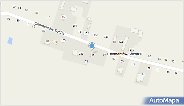 Chomentów-Socha, Chomentów-Socha, 71, mapa Chomentów-Socha