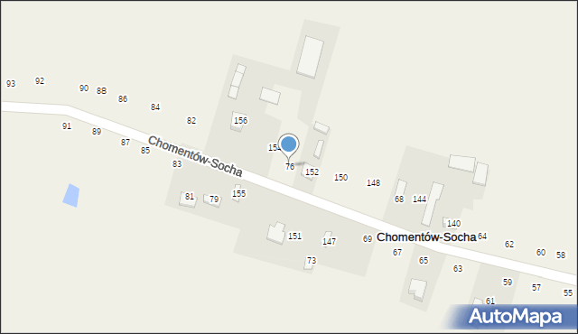Chomentów-Socha, Chomentów-Socha, 76, mapa Chomentów-Socha