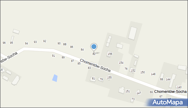Chomentów-Socha, Chomentów-Socha, 82, mapa Chomentów-Socha
