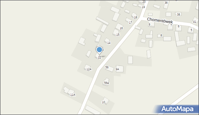Chomentówek, Chomentówek, 12, mapa Chomentówek