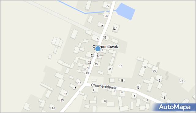 Chomentówek, Chomentówek, 34, mapa Chomentówek