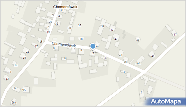 Chomentówek, Chomentówek, 5, mapa Chomentówek
