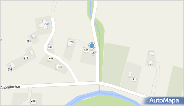 Chomranice, Chomranice, 186, mapa Chomranice