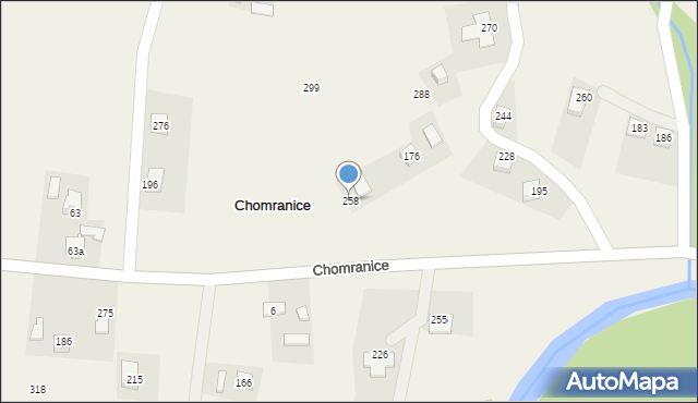 Chomranice, Chomranice, 258, mapa Chomranice