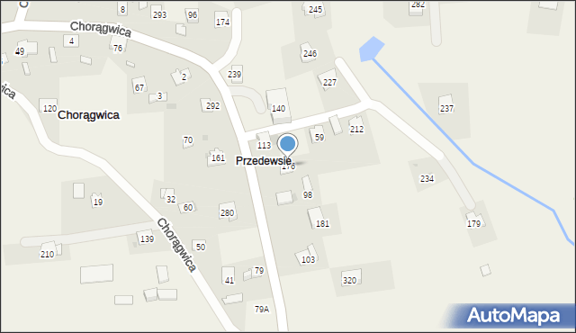 Chorągwica, Chorągwica, 176, mapa Chorągwica