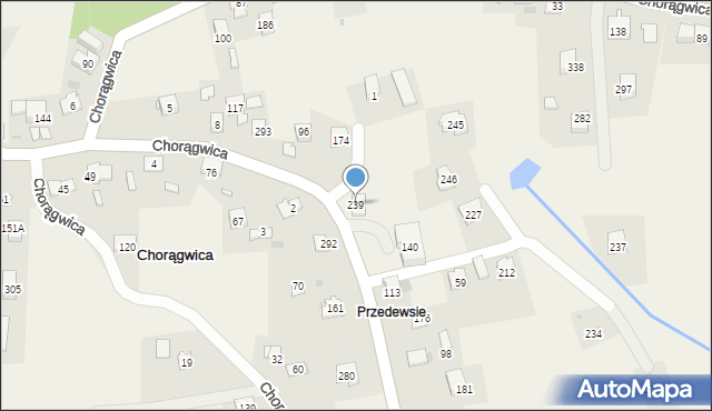 Chorągwica, Chorągwica, 239, mapa Chorągwica