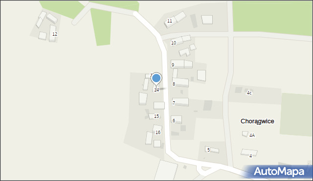 Chorągwice, Chorągwice, 14, mapa Chorągwice