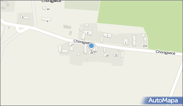 Chorągwice, Chorągwice, 18, mapa Chorągwice