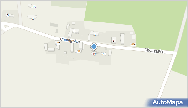 Chorągwice, Chorągwice, 19, mapa Chorągwice