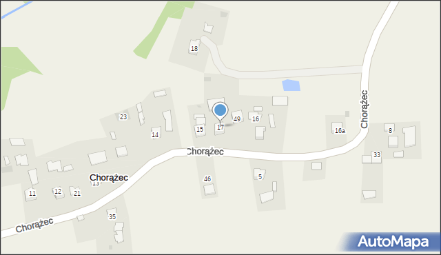 Chorążec, Chorążec, 17, mapa Chorążec