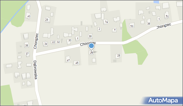 Chorążec, Chorążec, 25, mapa Chorążec