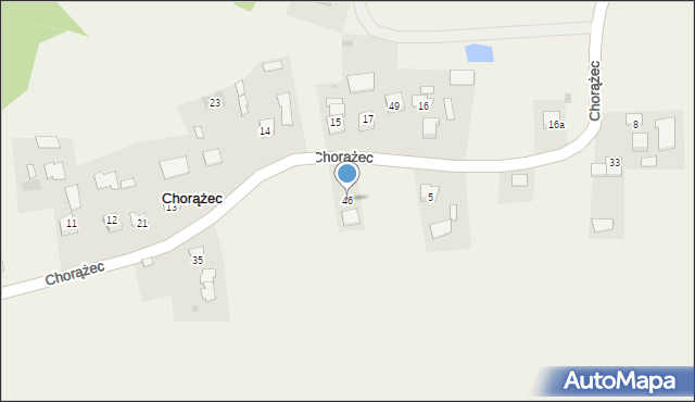 Chorążec, Chorążec, 46, mapa Chorążec