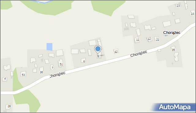 Chorążec, Chorążec, 9, mapa Chorążec