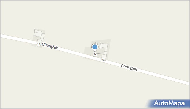 Chorążek, Chorążek, 9a, mapa Chorążek