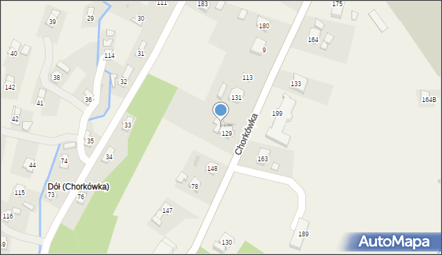 Chorkówka, Chorkówka, 129a, mapa Chorkówka