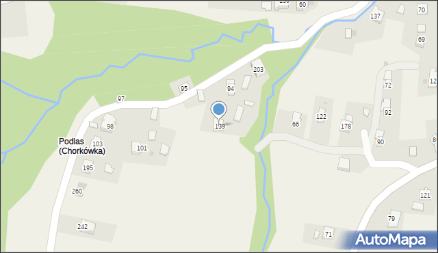 Chorkówka, Chorkówka, 139, mapa Chorkówka