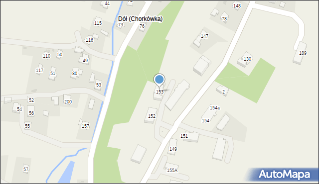 Chorkówka, Chorkówka, 153, mapa Chorkówka