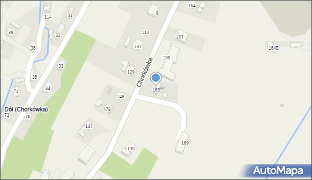 Chorkówka, Chorkówka, 163, mapa Chorkówka