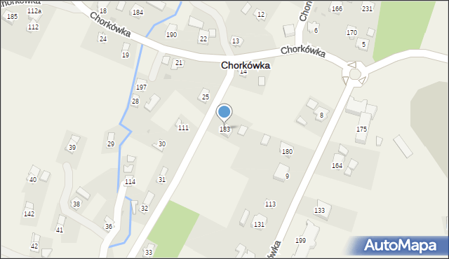 Chorkówka, Chorkówka, 183, mapa Chorkówka