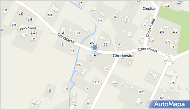 Chorkówka, Chorkówka, 21, mapa Chorkówka