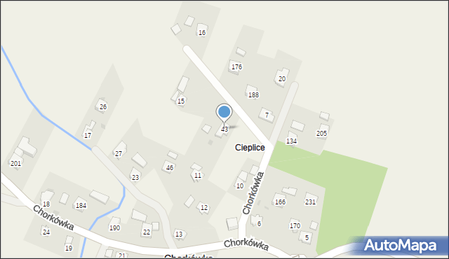 Chorkówka, Chorkówka, 43, mapa Chorkówka