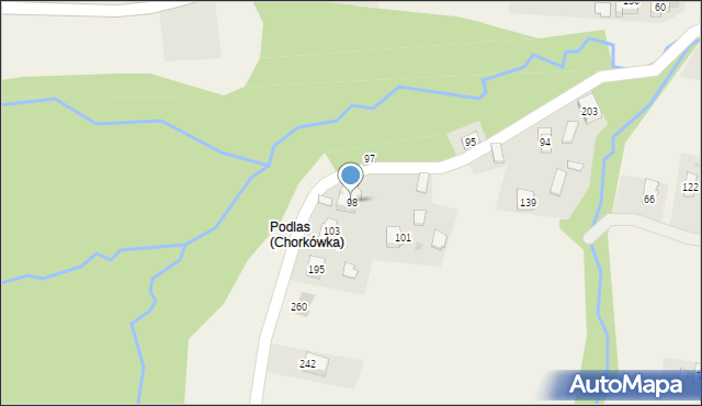 Chorkówka, Chorkówka, 98, mapa Chorkówka