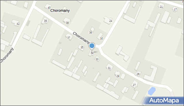 Choromany, Choromany, 34, mapa Choromany