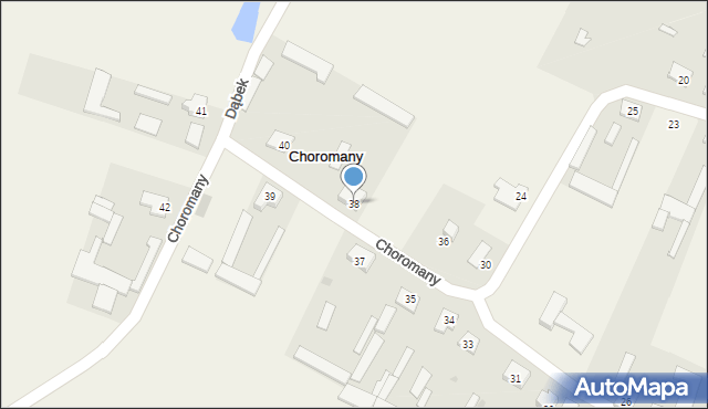 Choromany, Choromany, 38, mapa Choromany