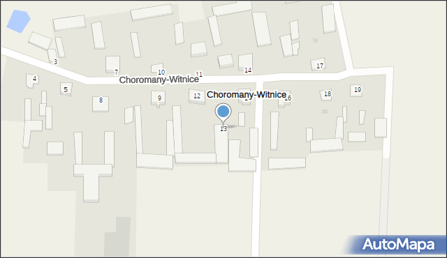 Choromany-Witnice, Choromany-Witnice, 13, mapa Choromany-Witnice