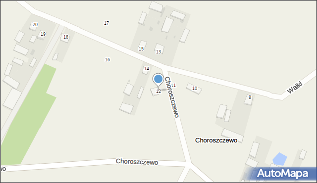 Choroszczewo, Choroszczewo, 12, mapa Choroszczewo