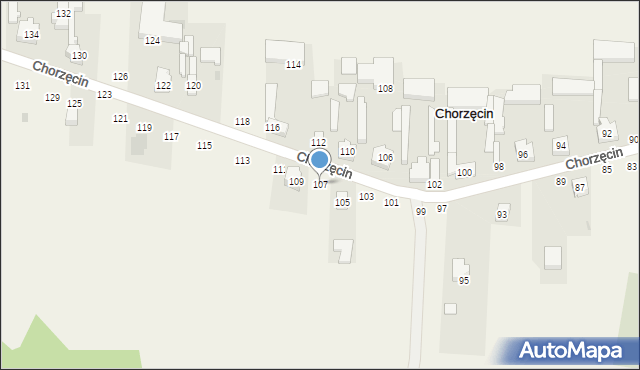 Chorzęcin, Chorzęcin, 107, mapa Chorzęcin