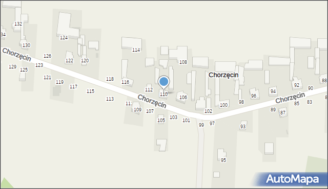 Chorzęcin, Chorzęcin, 110, mapa Chorzęcin