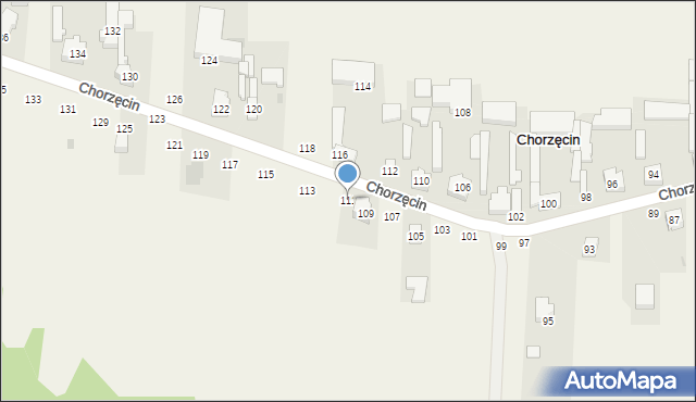 Chorzęcin, Chorzęcin, 111, mapa Chorzęcin