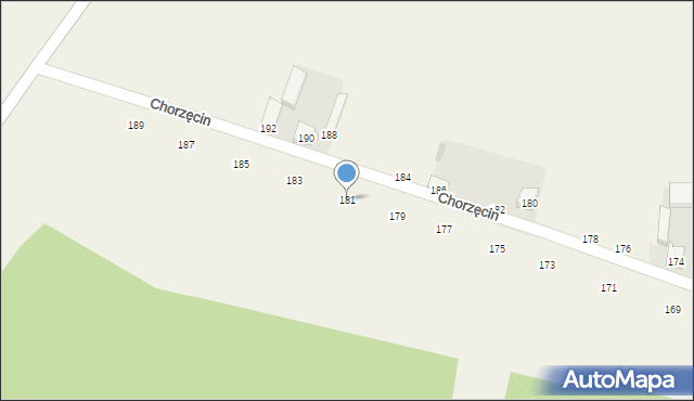 Chorzęcin, Chorzęcin, 181, mapa Chorzęcin