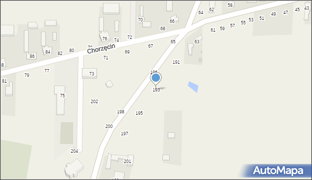 Chorzęcin, Chorzęcin, 193, mapa Chorzęcin