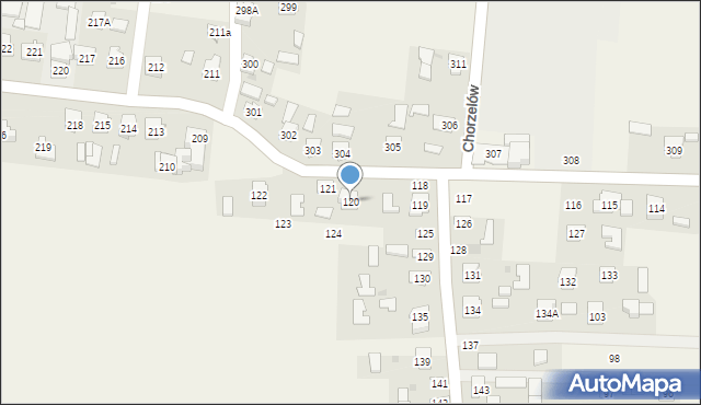 Chorzelów, Chorzelów, 120, mapa Chorzelów