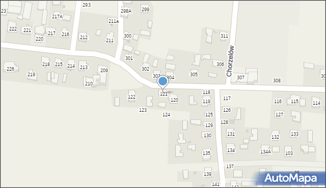 Chorzelów, Chorzelów, 121, mapa Chorzelów