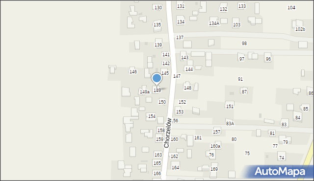 Chorzelów, Chorzelów, 149, mapa Chorzelów