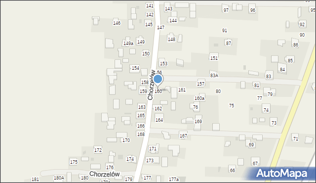 Chorzelów, Chorzelów, 160, mapa Chorzelów