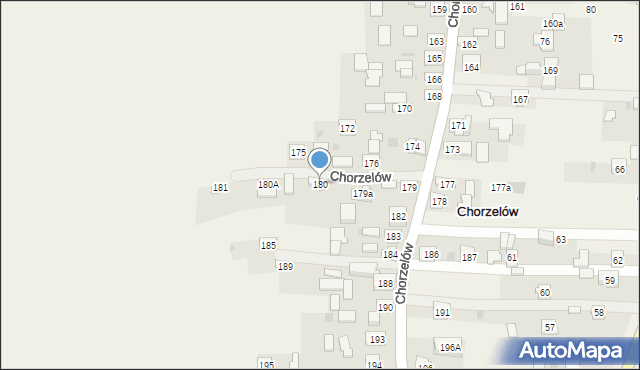 Chorzelów, Chorzelów, 180, mapa Chorzelów