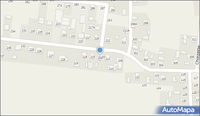 Chorzelów, Chorzelów, 214, mapa Chorzelów