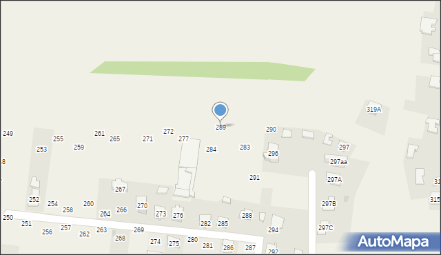 Chorzelów, Chorzelów, 289, mapa Chorzelów