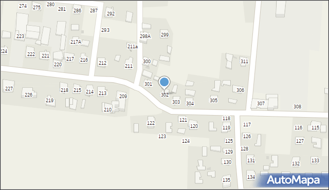 Chorzelów, Chorzelów, 302, mapa Chorzelów