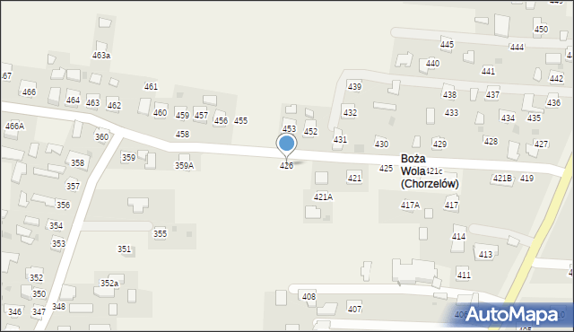 Chorzelów, Chorzelów, 426, mapa Chorzelów