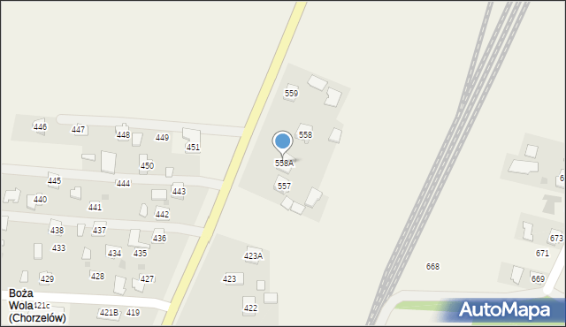 Chorzelów, Chorzelów, 558A, mapa Chorzelów